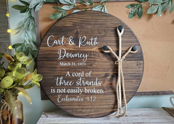 Wedding Gift, Custom Wedding Gift, Rustic Wedding, Cord of Three Strands, Wedding Ideas, Wood Sign, Wedding Unity Ideas, Wedding hot Alternative