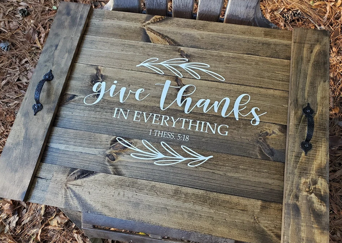 Give Thanks in Everything, Custom Made Stove Cover, Noodle Boards, Bible Verse Gifts, Kitchen Gift for Mom, Custom Gift for her