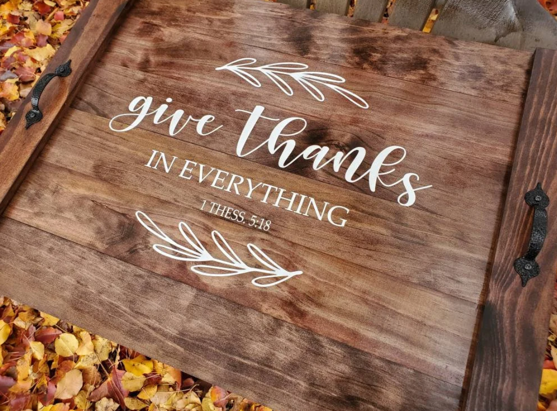 Give Thanks in Everything, Custom Made Stove Cover, Noodle Boards, Bible Verse Gifts, Kitchen Gift for Mom, Custom Gift for her