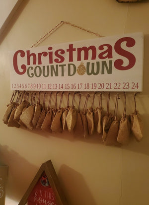 Open image in slideshow, Christmas Countdown for Kids, Christmas Countdown Sign, Activity, With Treat Bags, Christmas Calendar
