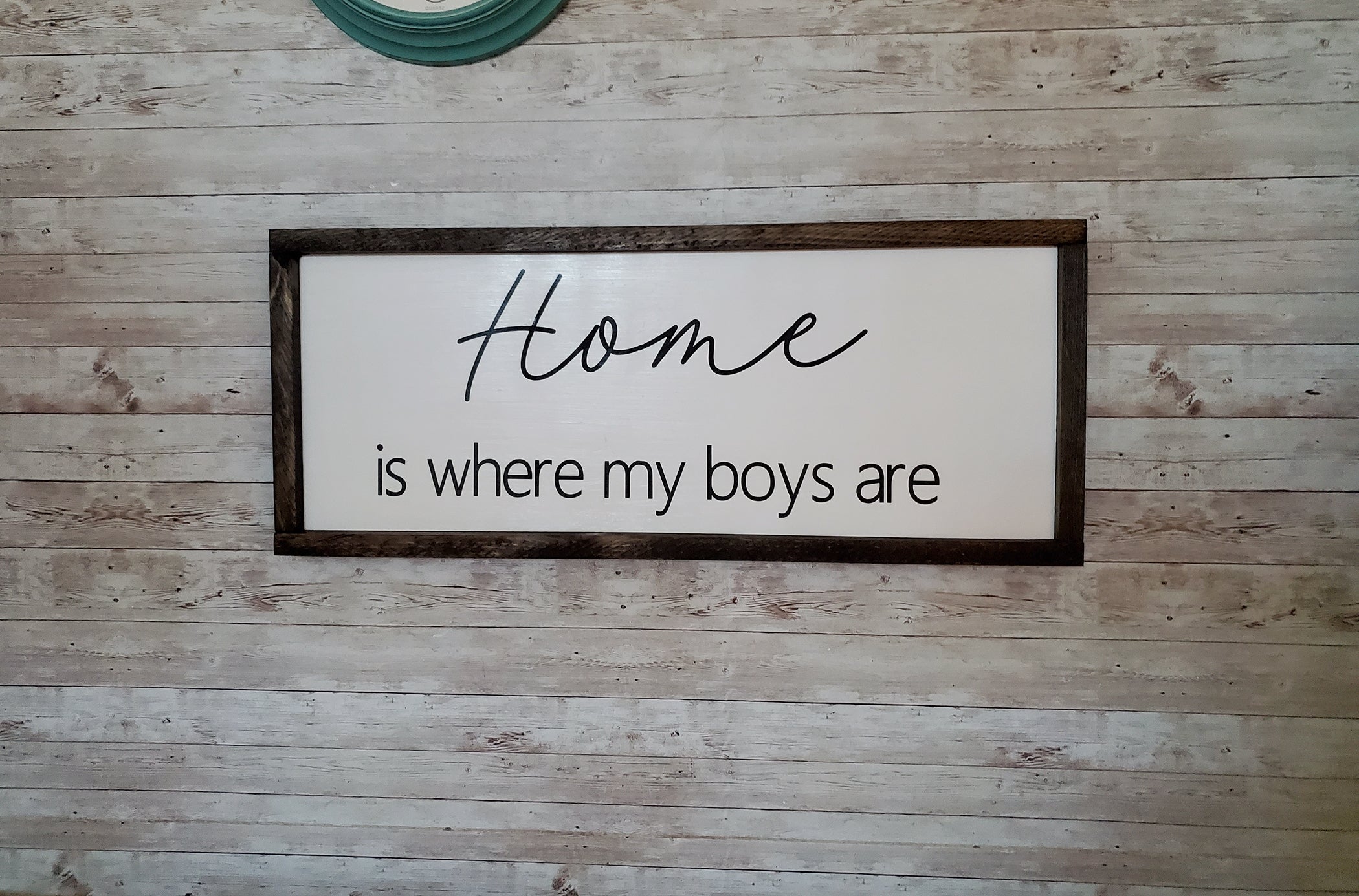 Home is where my boys are - Mom of Boys Framed Sign