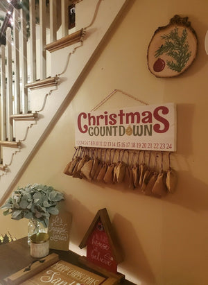 Christmas Countdown for Kids, Christmas Countdown Sign, Activity, With Treat Bags, Christmas Calendar