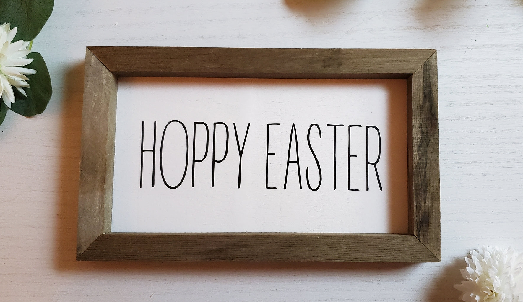 Hoppy Easter, Easter Sign, Spring Decor, Wooden Easter Sign