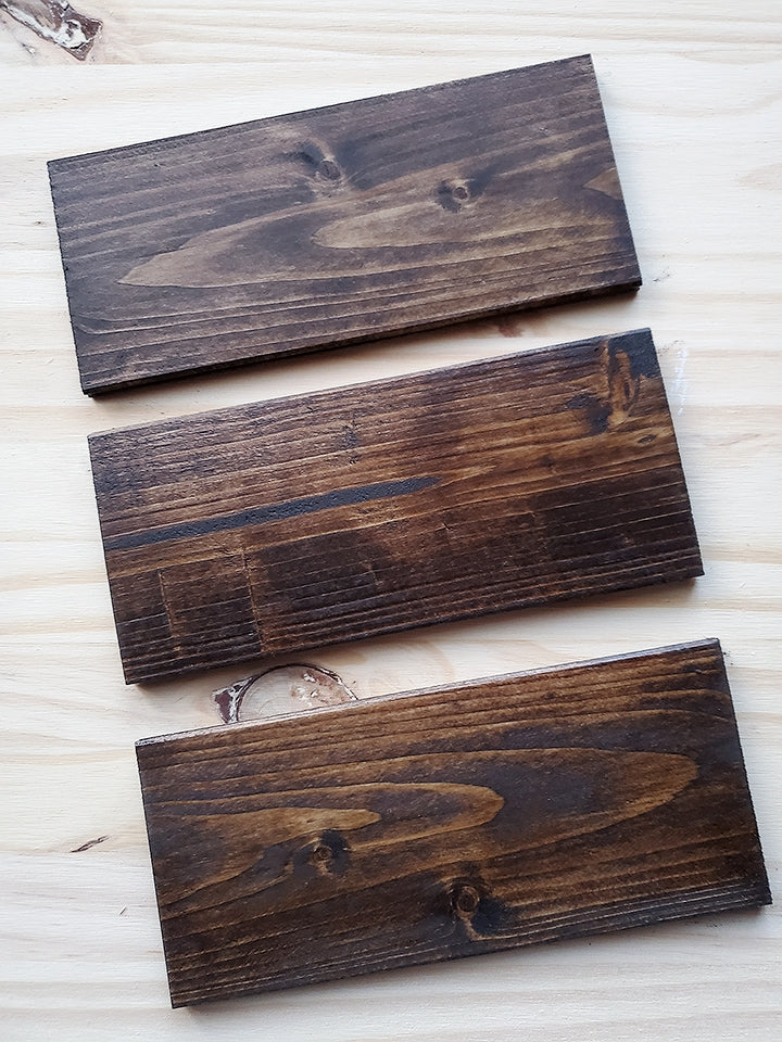Set of 10 Dark Walnut Blank Wood Planks, Scrap wood for crafting, sign making, rustic wall decor, Wood Blanks, Scrap Wood Pieces