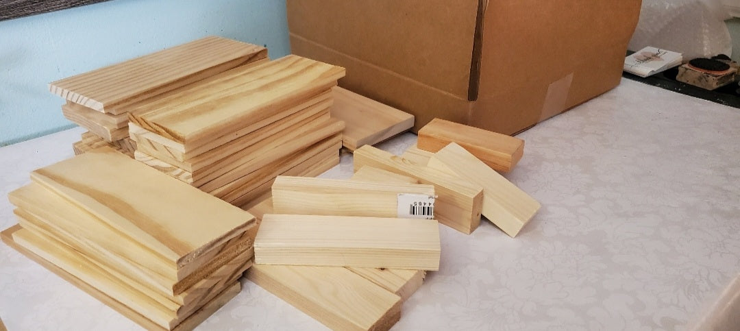 Wood Blanks, for Signs, Crafting, or Painting, Bulk Wood Blanks, Scrap wood, Small Craft Wood